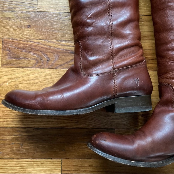 Frye Melissa Button Boots Cognac Brown - Picture 7 of 13